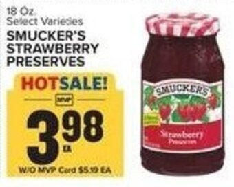 Food Lion SMUCKER'S STRAWBERRY PRESERVES 18 Oz offer