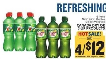 Food Lion 6 Pack 16-16.9 Oz. Bottles Select Varieties CANADA DRY OR 7-UP PRODUCTS offer