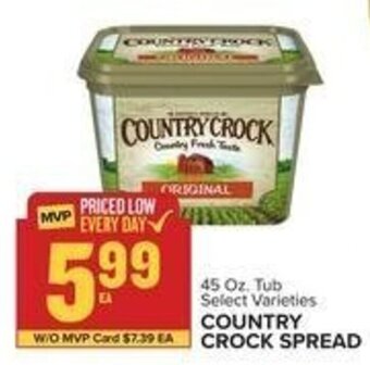 Food Lion 45 Oz. Tub Select Varieties COUNTRY CROCK SPREAD offer