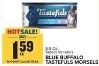 Food Lion 5.5. Oz Select Varieties BLUE BUFFALO TASTEFULS MORSELS offer