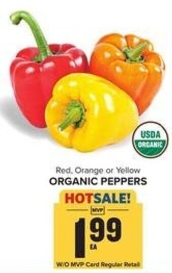 Food Lion Red. Orange or Yellow ORGANIC PEPPERS offer