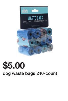 Five Below Dog waste bags 240-count offer