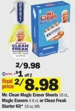 Meijer Mr.Clean Magic Eraser Sheets offer