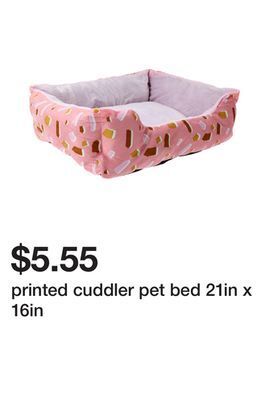 Five Below Printed cuddler pet bed 21in x 16in offer