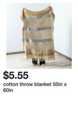 Five Below Cotton throw blanket 50in x 60in offer