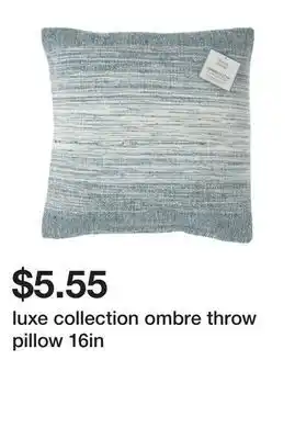 Five Below Luxe collection ombre throw pillow 16in offer
