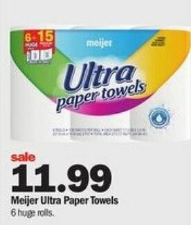 Meijer Meijer Ultra Paper Towels offer