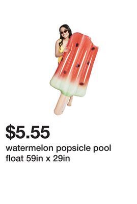 Five Below Watermelon popsicle pool float 59in x 29in offer