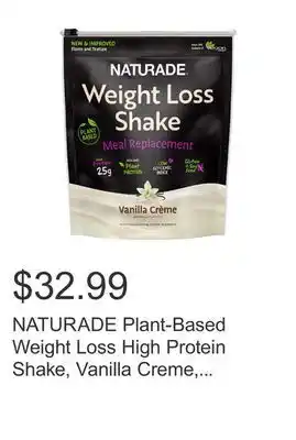 Costco Naturade plant-based weight loss high protein shake, vanilla creme, 41.5 oz offer