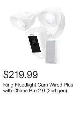 Costco Ring floodlight cam wired plus with chime pro 2.0 (2nd gen) offer