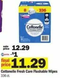 Meijer Cottonelle Fresh Care Flushable Wipes offer