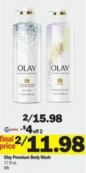 Meijer Olay Premium Body Wash offer