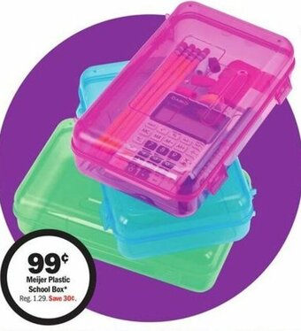 Meijer Meijer Plastic School Box offer