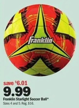 Meijer Franklin Starlight Soccer Ball offer