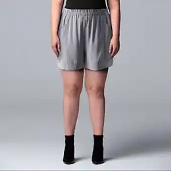 Kohl's Plus size simply vera vera wang high-waisted soft shorts offer