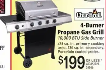ABC Warehouse 4-Burner Propane Gas Grill offer