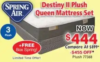 ABC Warehouse Destiny II Plush Queen Mattress Set offer