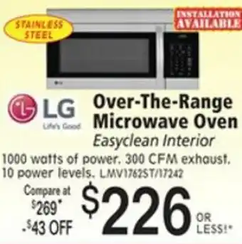 LG Over-The-Range Microwave Oven
