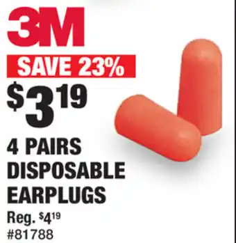 4 Pairs Disposable Earplugs