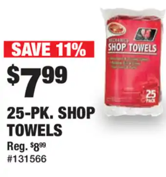 25-Pk. Shop Towels