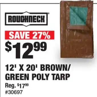 12' x 20' Brown/Green Poly Tarp