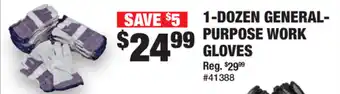 1-Dozen General-Purpose Work Gloves