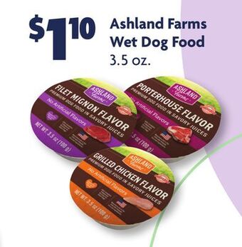 Family Dollar Ashland farms wet dog food offer