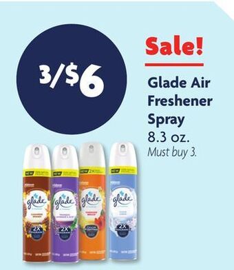 Family Dollar Glade air freshener spray offer