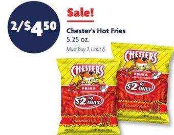 Family Dollar Chester's hot fries offer