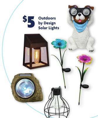 Family Dollar Outdoors by design solar lights offer