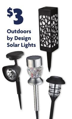 Family Dollar Outdoors by design solar lights offer
