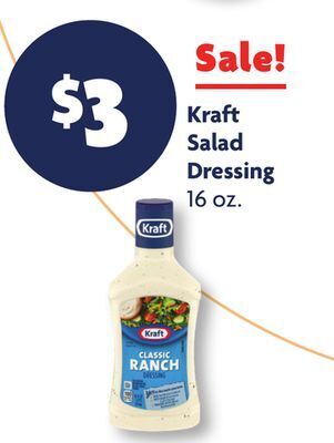 Family Dollar Kraft salad dressing offer