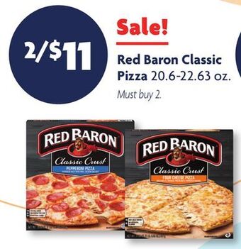 Family Dollar Red baron classic pizza offer