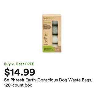 Petco Earth-conscious dog waste bags, 120-count box offer
