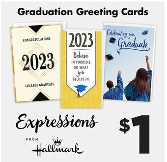 Dollar Tree Graduation greeting cards offer