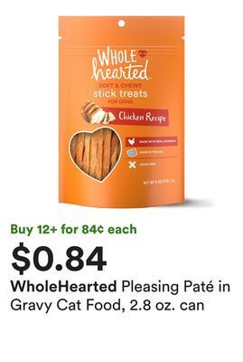 Petco Pleasing paté in gravy cat food, 2.8 oz. can offer