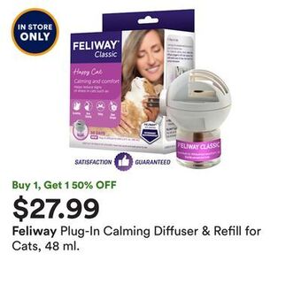Plug-in calming diffuser & refill for cats, 48 ml.