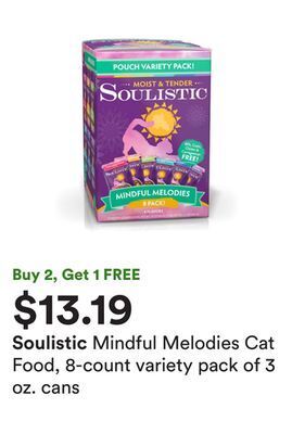 Petco Mindful melodies cat food, 8-count variety pack of 3 oz. cans offer