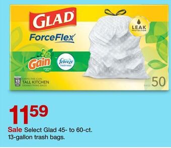 Target Glad 45- to 60-ct. 13-gallon trash bags offer