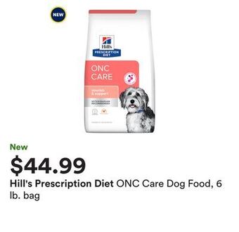 Petco Onc care dog food, 6 lb. bag offer