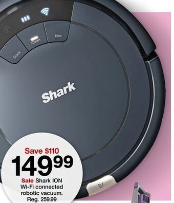 Target Shark ion wi-fi connected robotic vacuum offer