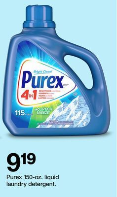Target Purex 150-oz. liquid laundry detergent offer