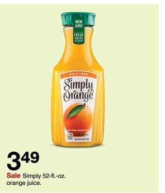 Target Simply 52-fl.-oz. orange juice offer