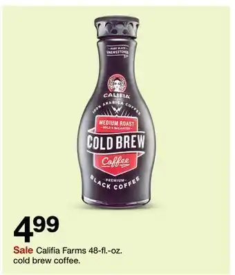 Target Califia farms 48-fl.-oz. cold brew coffee offer