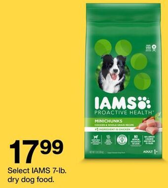 Target Select iams 7-lb. dry dog food offer