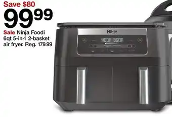 Target Ninja foodi 6qt 5-in-1 2-basket air fryer offer