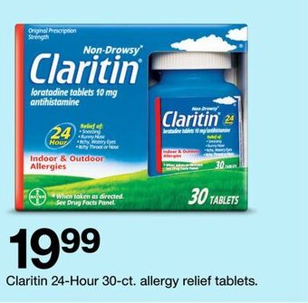 Target Claritin 24-hour 30-ct. allergy relief tablets. offer