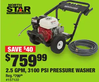 2.5 GPM, 3100 PSI Pressure Washer