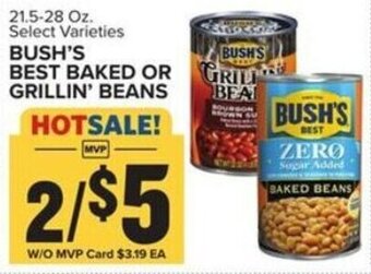 Food Lion BUSH'S BEST BAKED OR GRILLIN' BEANS 21.5-28 Oz offer