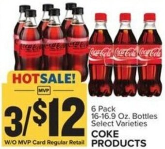 Food Lion 6 Pack 16-16.9 Oz. Bottles Select Varieties COKE PRODUCTS offer